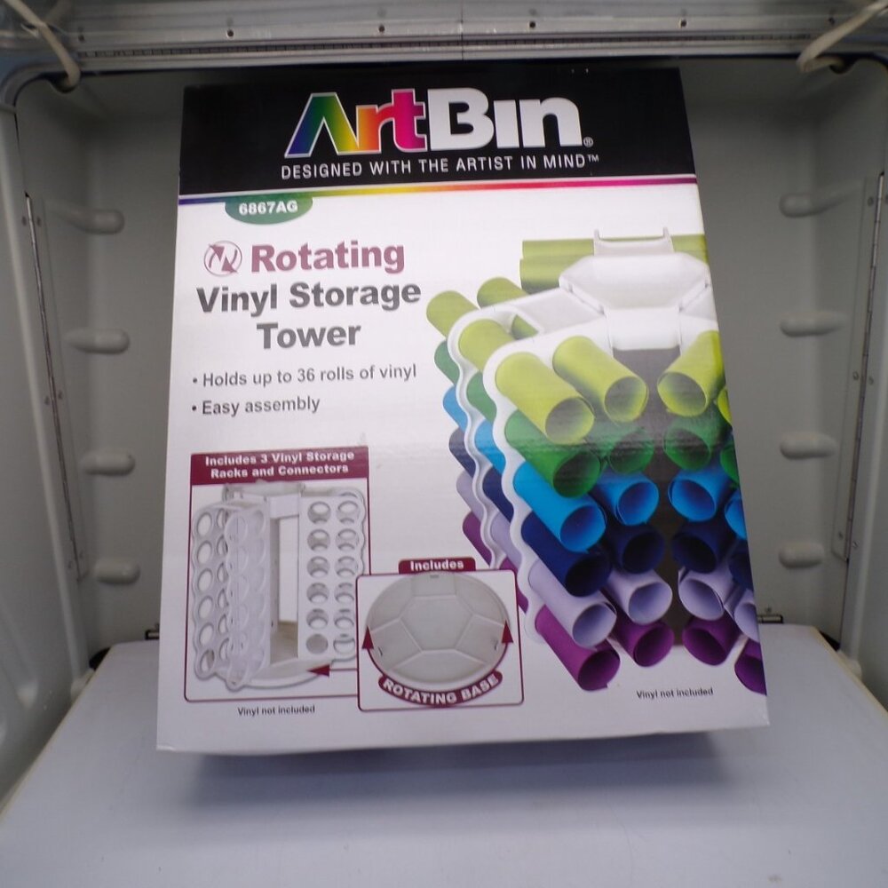 NEW ArtBin 6867AG Rotating Vinyl Storage Tower, Holds 36 Rolls, Easy Assembly